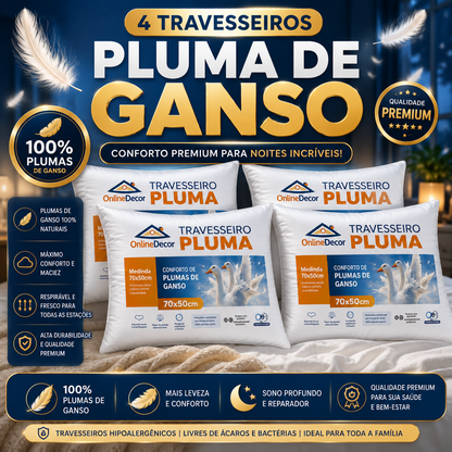 Travesseiros Pluma de Ganso